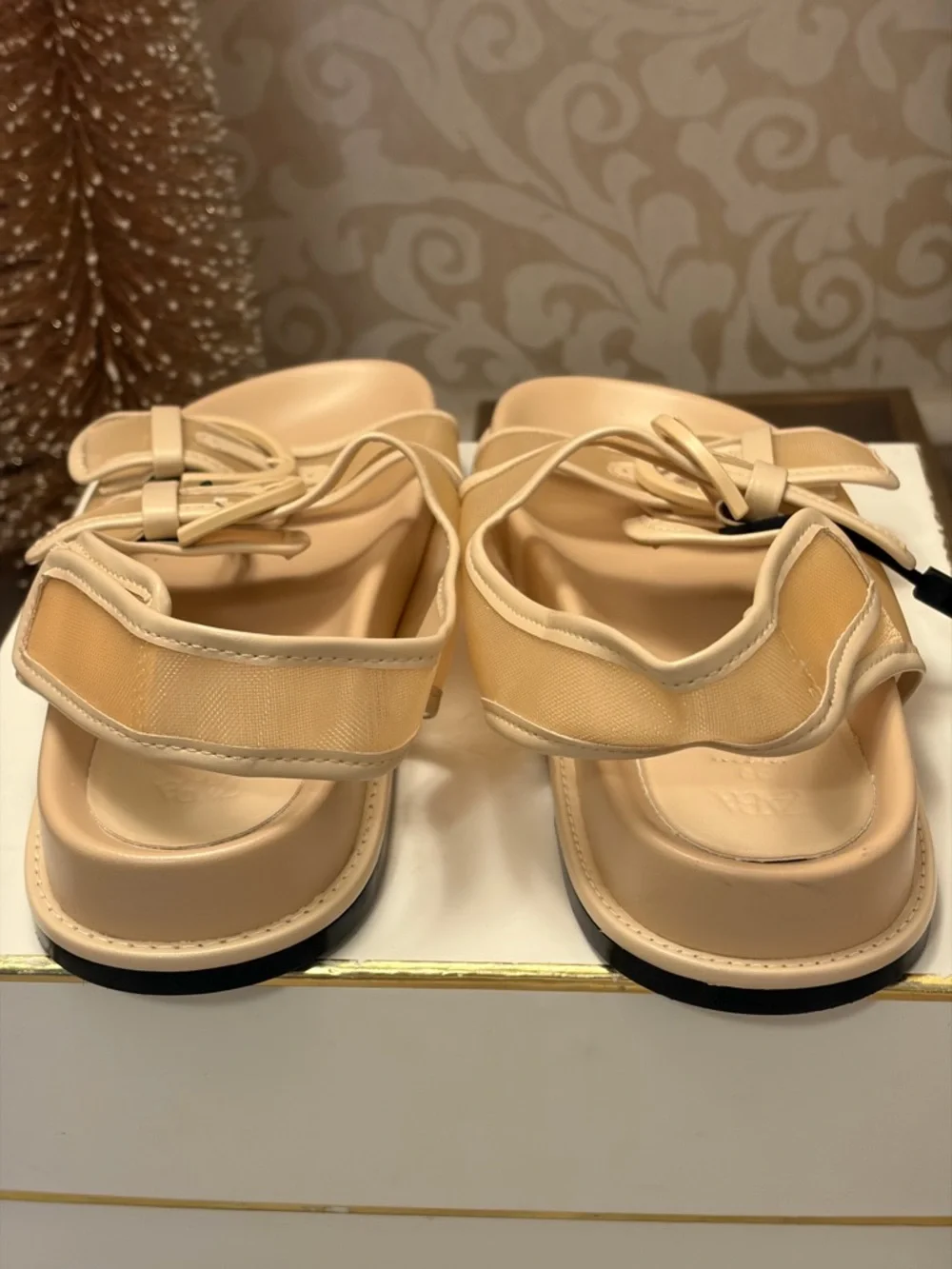 Zara Cream Buckle Sport Sandals - Picture 11 of 14